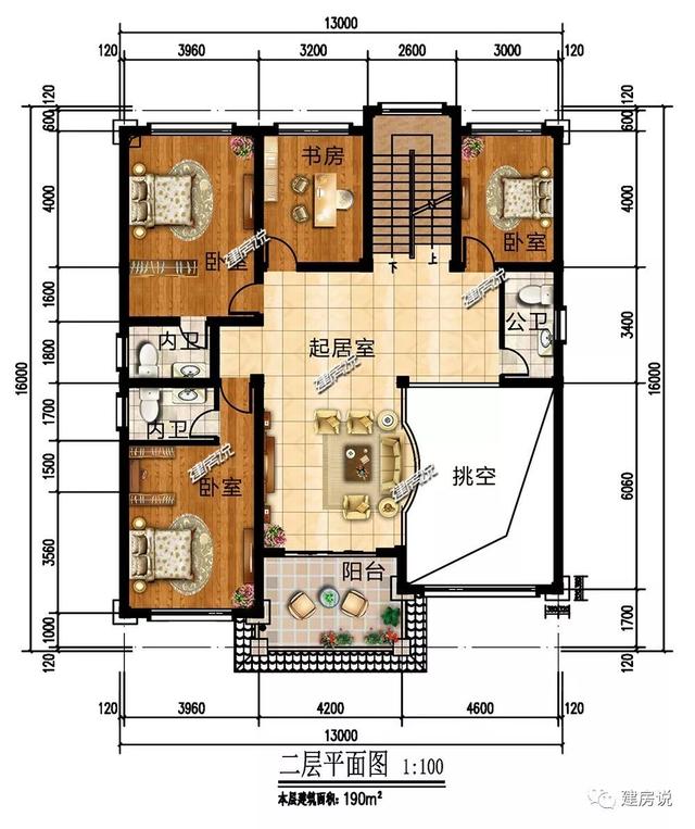 面寬12米的新中式復式樓誰圖，低調奢華有內涵