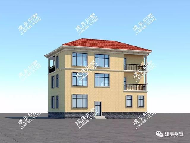 帶大堂屋和涼亭設計的農村自建房圖，豪宅標準設計