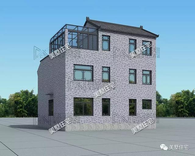 占地100平鄉村小樓圖，陽光房+大露臺，質樸簡單