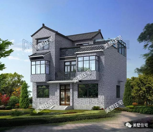 占地100平鄉村小樓圖，陽光房+大露臺，質樸簡單