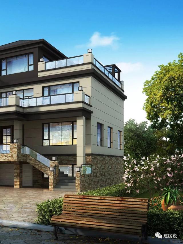 面寬12米占地130平的新中式自建房戶型圖，四層大套房不錯