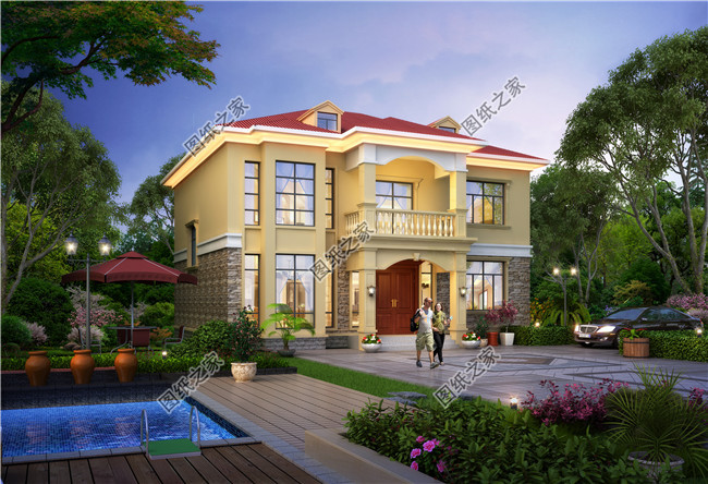 簡單實用農村自建二層別墅設計圖,戶型造型簡約好看