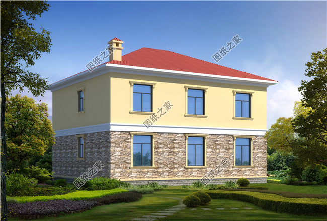 簡單實用農村自建二層別墅設計圖,戶型造型簡約好看