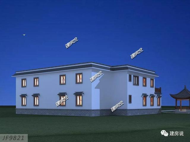 新中式平屋頂四合院別墅，可以出租可以做民宿
