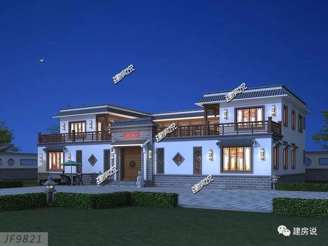 新中式平屋頂四合院別墅，可以出租可以做民宿