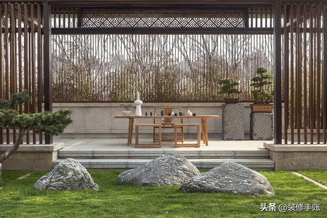 300平中式大別墅實拍圖，超大庭院像小公園