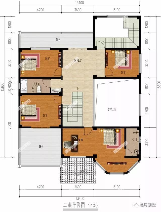 寬13米多的兩棟農村自建房，第一棟中式風格，第二棟配車庫