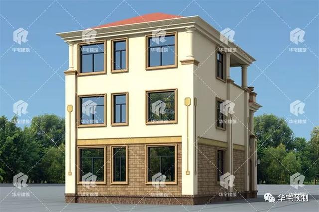 8×12米三層自建房別墅設(shè)計圖，占地103平左右