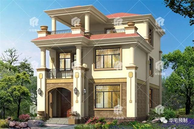 8×12米三層自建房別墅設(shè)計圖，占地103平左右