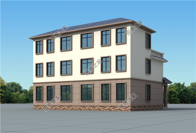 兄弟雙拼三層小別墅設計圖紙，占地160平方米左右