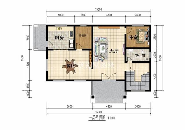 開間15米鄉(xiāng)村二層自建房樓戶型圖，主體造價(jià)25萬