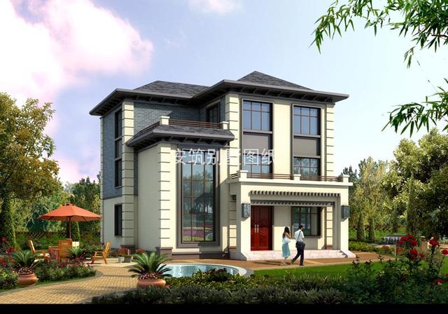 開間12.5米，進深11.1米農村3層樓房設計戶型，主體造價不到40萬