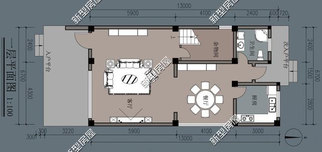 9套農村老百姓自建房子的戶型圖，一層、二層都有