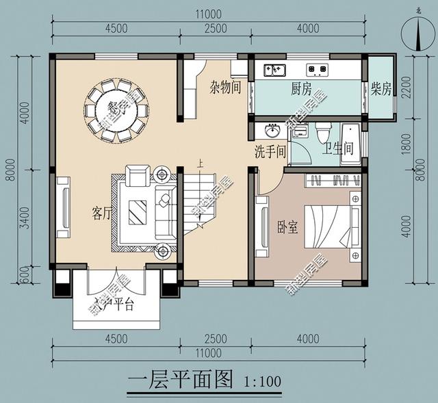 9套農村老百姓自建房子的戶型圖，一層、二層都有