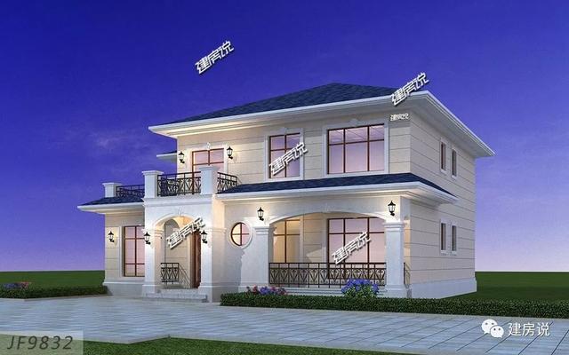 小4間兩層鄉村小樓房戶型圖，二層大套間很給力