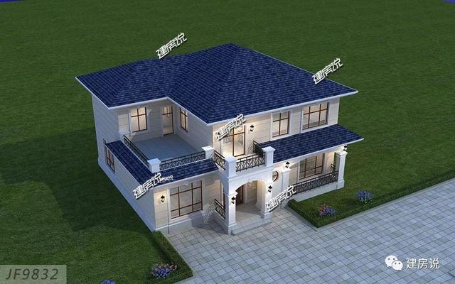 小4間兩層鄉村小樓房戶型圖，二層大套間很給力