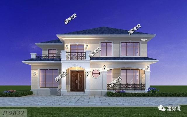 小4間兩層鄉村小樓房戶型圖，二層大套間很給力