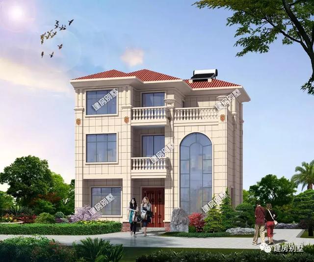 進深8.6米的兩棟農村別墅戶型圖，第二棟有獨立廚房