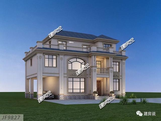 開間15.5米進深10.8米的兩層半樓房設計圖，你離好日子就差一套別墅