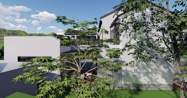 帶庭院的新中式二層農村民宿設計，建好鄰居都羨慕哭了