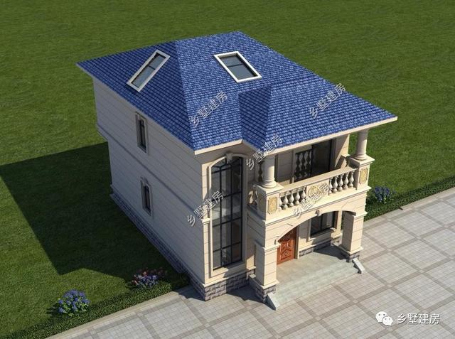 開間僅7米占地83平的二層自建小樓圖，20萬就能建起來