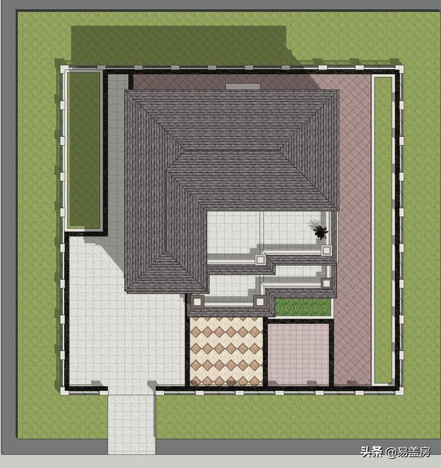 湖南四層歐式別墅設計方案，堂屋+茶室+KTV+露臺