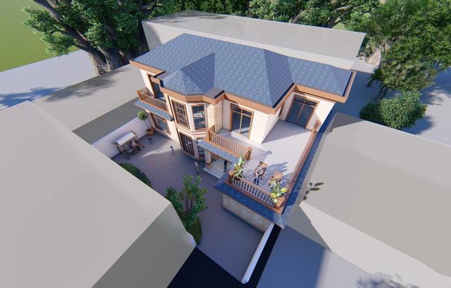 300多平父母養老別墅方案圖，僅花50萬，庭院小池真好看