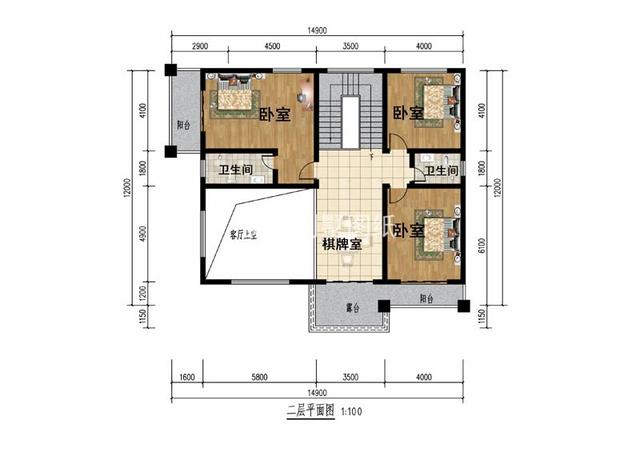 開間14.9米進深12米二層簡歐農村房子圖，給父母建正合適