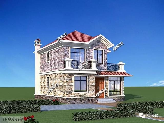 占地95平美式二層農村房子設計圖，鄰居看了都點贊