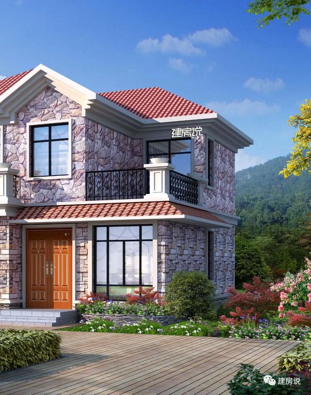 占地95平美式二層農村房子設計圖，鄰居看了都點贊