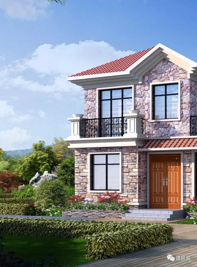 占地95平美式二層農村房子設計圖，鄰居看了都點贊