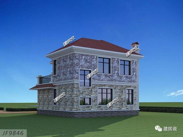 占地95平美式二層農村房子設計圖，鄰居看了都點贊