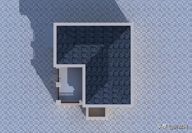 開間11.8米面寬14.5米二層鄉村簡歐別墅圖，外觀配色協調