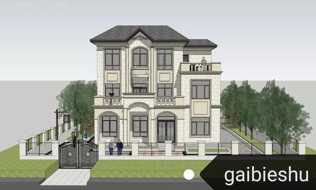 主體65萬湖北武漢三層獨棟別墅效果圖，高端、大氣
