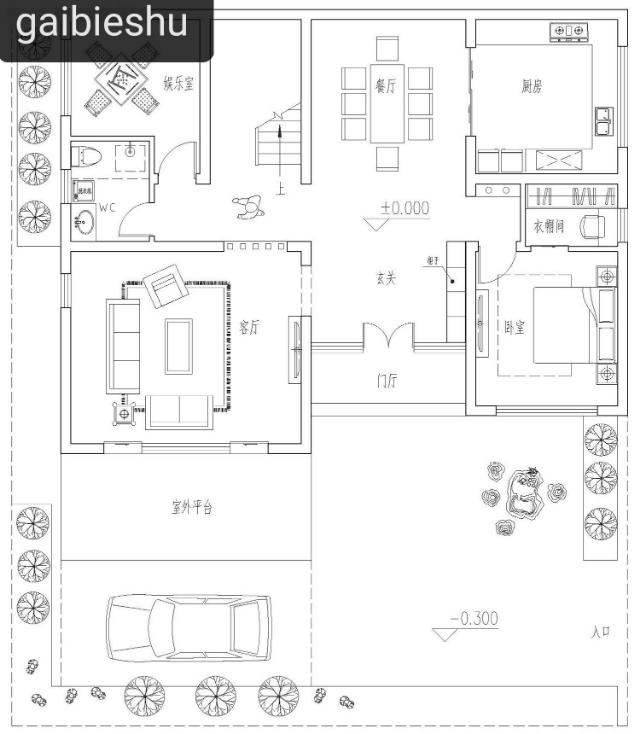 53萬山東二層半現代別墅設計，坡屋頂結合平屋頂