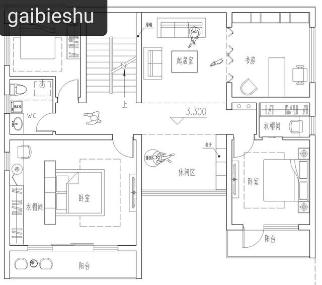 53萬山東二層半現代別墅設計，坡屋頂結合平屋頂