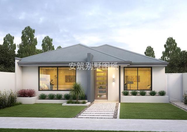 主體造價15-18萬農村一層自建別墅戶型圖，父母養老正合適