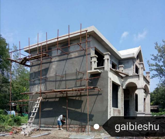 36萬(wàn)河南建二層小別墅戶(hù)型圖附完工實(shí)拍圖，造型好看