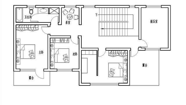 36萬(wàn)河南建二層小別墅戶(hù)型圖附完工實(shí)拍圖，造型好看
