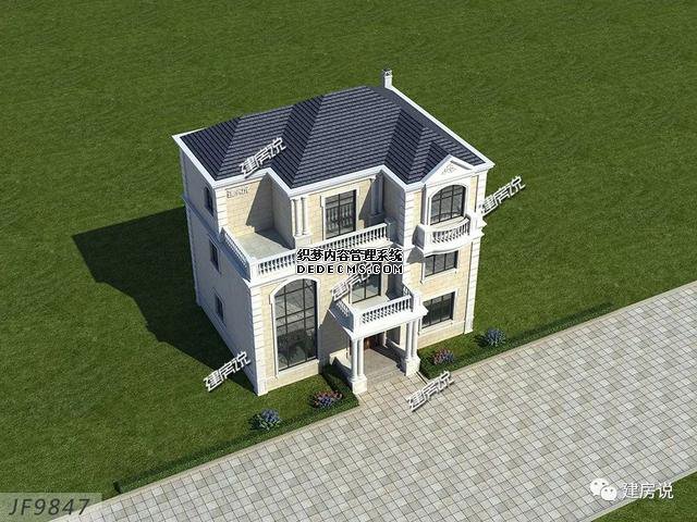 浙江省120平簡歐三層自建房子方案圖，主體造價36-42萬