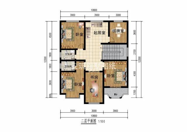 開間10米二層農村簡單自建房子戶型圖，造價比較低