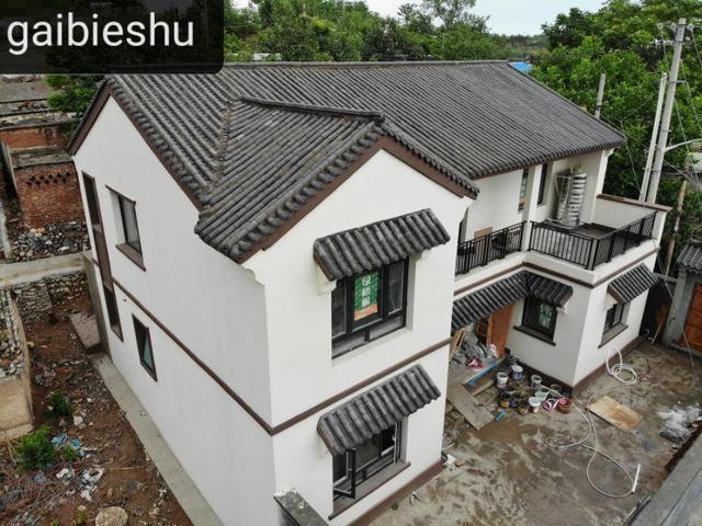 北京二層中式徽派別墅自建房戶型圖，附完工實(shí)拍圖