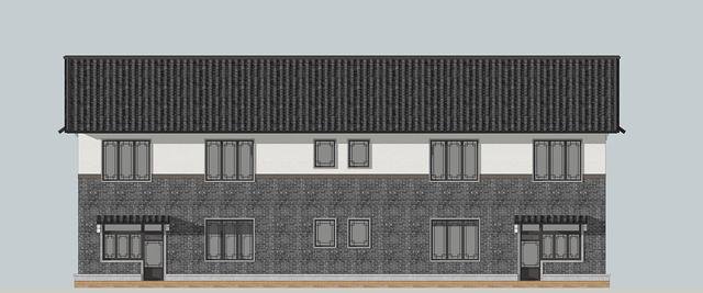 仿古中式雙拼別墅戶型圖及效果圖片，徽派風(fēng)格