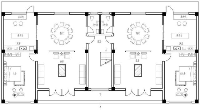 仿古中式雙拼別墅戶型圖及效果圖片，徽派風(fēng)格