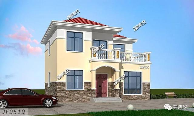 3棟120平的農村房子戶型方案設計，二層、三層的都有