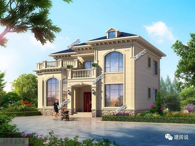 3棟120平的農村房子戶型方案設計，二層、三層的都有