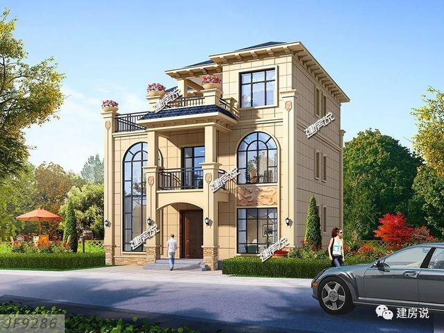 3棟120平的農村房子戶型方案設計，二層、三層的都有