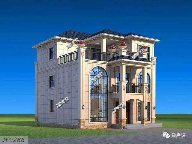 3棟120平的農村房子戶型方案設計，二層、三層的都有