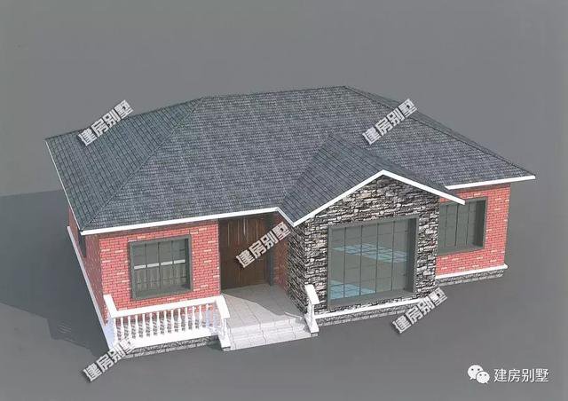 2套外觀漂亮的一層自建房圖片，第一款造價(jià)16萬