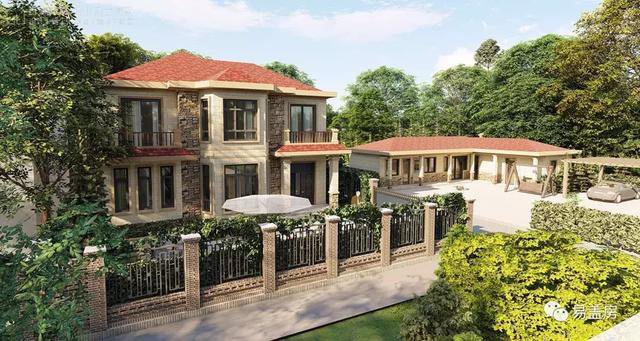 湖南帶配房的二層農(nóng)村自建房案例，簡歐風(fēng)格